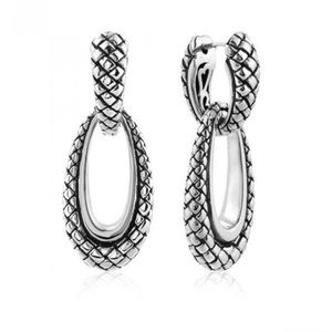 Scott Kay Equestrian Sterling Silver Oval Hoops